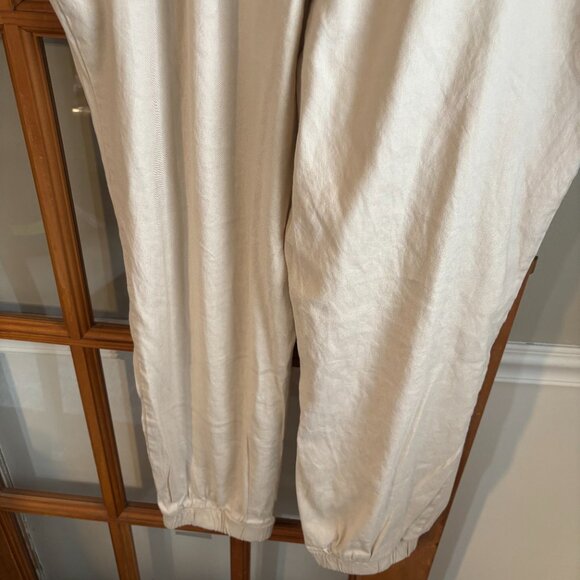 Express Linen Ankle High Rise pants. SZ: Large/ Stone color - Picture 5 of 11